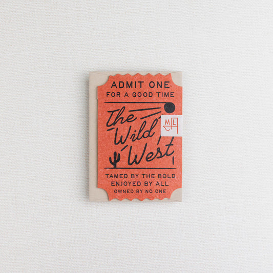 Ticket to the West Die-Cut Card