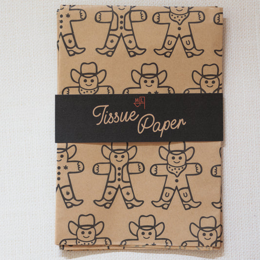 Holiday Tissue Paper - Gingerbread Cowpokes