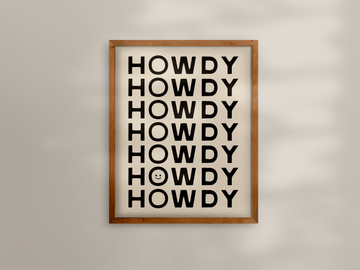 Happy Little Howdy Print | 16" x 20"