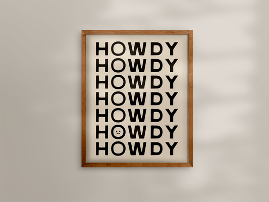 Happy Little Howdy Print | 16" x 20"
