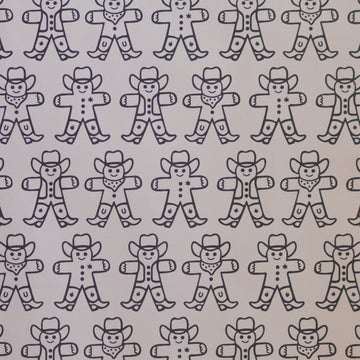 Holiday Gift Wrap - Gingerbread Cowpokes