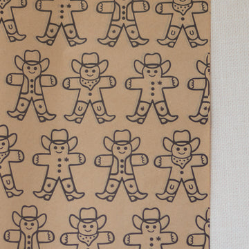 Holiday Tissue Paper - Gingerbread Cowpokes