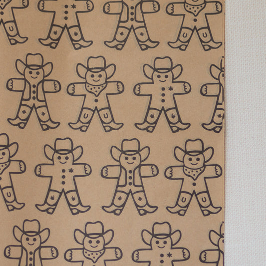 Holiday Tissue Paper - Gingerbread Cowpokes