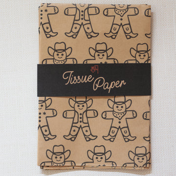 Holiday Tissue Paper - Gingerbread Cowpokes